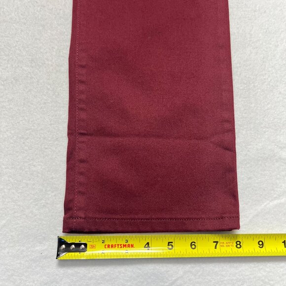 NWT St. John's Bay Women's Stretch Straight Mid Rise Burgundy Jeans Sz 14 Short - Picture 10 of 11